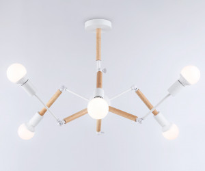 TR80485/6 WH/LW белый/светлое дерево E27/6 max 60W D930*510