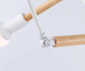 TR80485/6 WH/LW белый/светлое дерево E27/6 max 60W D930*510