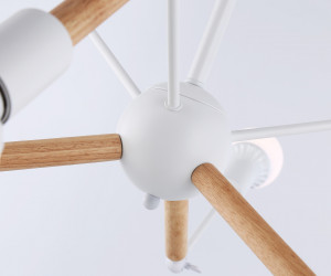 TR80485/6 WH/LW белый/светлое дерево E27/6 max 60W D930*510