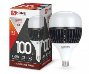 Лампа светодиодная LED-HP-PRO 100Вт 230В E27 с адаптером Е40 6500К 9000Лм IN HOME