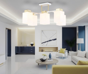 TR303047/5 WH/GD белый/золото E27/5 max 60W 540*480*270