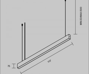 Подвесной светильник Technical P070PL-2.7-3-4K-B