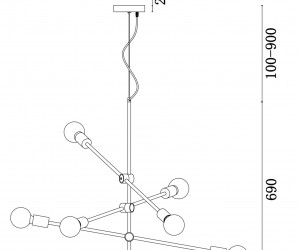 Подвесной светильник Freya FR5043PL-06BS
