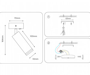 TA120 WH белый GU10 max 12W D70*164*D55