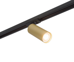 DK6202-BG Трековый светильник IP 20, 15 Вт, GU10, матовое золото с черным, алюминий