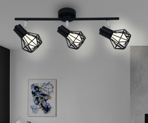 TR8622/3 BK/CH черный/хром E27*3 max 40W 460*91*175