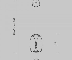 Подвесной светильник Maytoni MOD282PL-L8G3K1