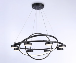 FL51779/3+8 BK черный 3000K/4200K/6400K 112W D800/580/400*1200 (ПДУ ИК)