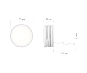 DK3000-7W-M Керамический светодиодный модуль. Белый с матовым рассеивателем 120 градусов, 7 Вт, 3000К