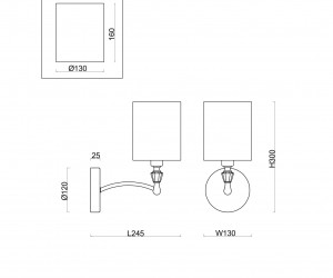 Настенный светильник (бра) Freya FR1007WL-01N
