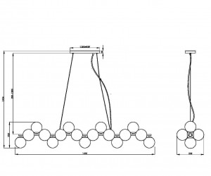 Подвесной светильник Maytoni MOD547PL-25BS