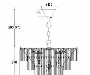 Подвесной светильник Maytoni MOD093PL-09BS