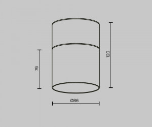 Потолочный светильник Technical C094CL-GX53-BS