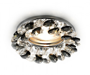 K206 BK/CH хром/черный хрусталь MR16