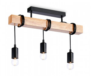 TR8182/3 BK/LW черный/светлое дерево E27*3 max 40W 500*50*420