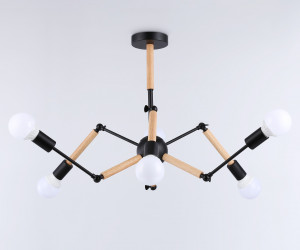 TR80488/6 BK/LW черный/светлое дерево E27/6 max 60W D930*510