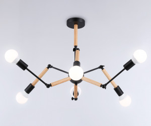 TR80488/6 BK/LW черный/светлое дерево E27/6 max 60W D930*510