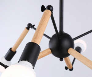 TR80488/6 BK/LW черный/светлое дерево E27/6 max 60W D930*510