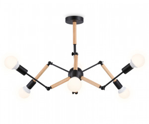 TR80488/6 BK/LW черный/светлое дерево E27/6 max 60W D930*510