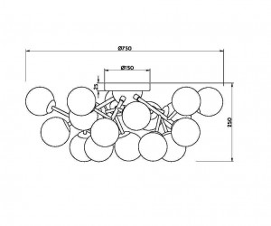 Потолочный светильник Maytoni MOD545CL-20BS