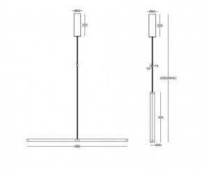 Подвесной светильник Maytoni P096PL-L11BK1