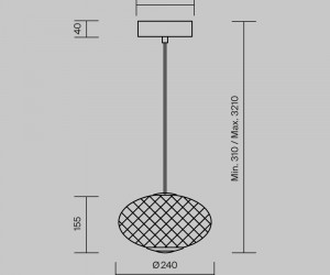 Подвесной светильник Maytoni MOD397PL-L10B3K