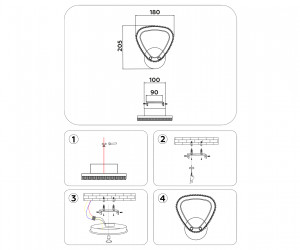 FA9557 WH белый 20W 6400K/3000K 220*250*70