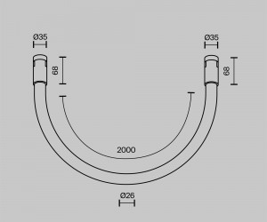 Трековый светильник Technical TR154-1-27W4K-PT