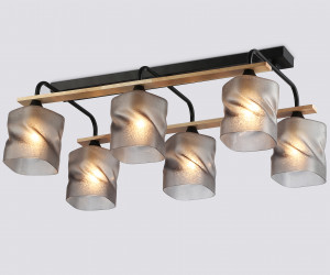 TR303325/6 BK/GD черный/золото E27/6 max 60W D680*270