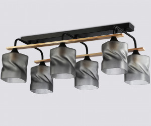 TR303325/6 BK/GD черный/золото E27/6 max 60W D680*270