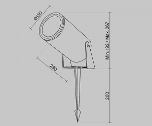 Ландшафтный светильник Outdoor O050FL-L30W3K