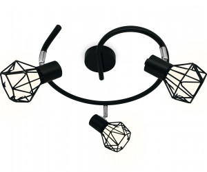 TR8624/3 BK/CH черный/хром E27*3 max 40W D330*175