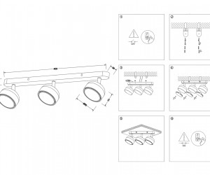 TN71015/3 WH белый GX53/3 max 12W 400*80*90