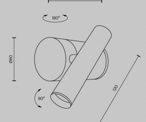 Настенный светильник (бра) Maytoni MOD433WL-L3BS3K1