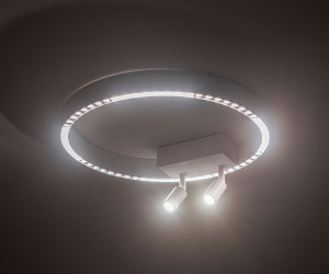 FL5805/1+2 WH белый 25W 3000K/4200K/6400K D400*95 (без ПДУ)