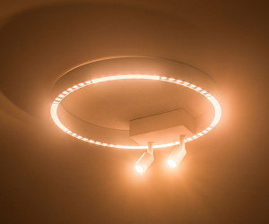 FL5805/1+2 WH белый 25W 3000K/4200K/6400K D400*95 (без ПДУ)