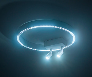 FL5805/1+2 WH белый 25W 3000K/4200K/6400K D400*95 (без ПДУ)