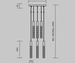 Подвесной светильник Maytoni MOD328PL-L18CH3K