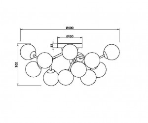 Потолочный светильник Maytoni MOD545CL-12BS
