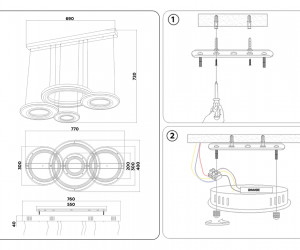 FA4325/4 WH белый 3000K/4200K/6400K 168W 770*400*720 (ПДУ РАДИО 2.4G)