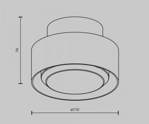 Потолочный светильник Technical C092CL-GX53-W