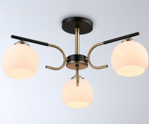 TR303311/3 BK/SB/FR черный/бронза/белый матовый E27*3 max 60W D560*250