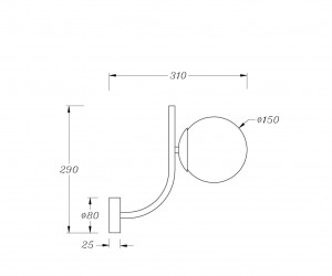 Настенный светильник (бра) Maytoni MOD109WL-01BS