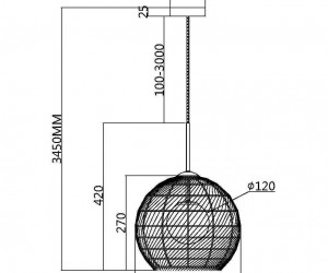 Подвесной светильник Maytoni MOD204PL-01BG1