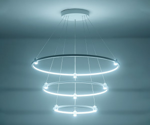 FL5511/3+9 WH белый 90W 3000K/4200K/6400K D800/600/400*1300 (без ПДУ)