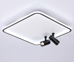 FL5115/1+2 WH/BK белый/черный 97W 3000K-6400K 480*480*130 (ПДУ ИК)