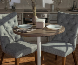 Обеденный стол Bowl 750-500 BRN+WT 000059802