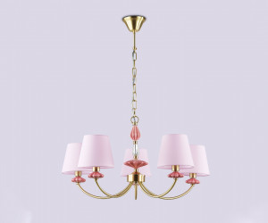 LH75024/5 GD/PI золото/розовый E14/5 max 40W D700*780
