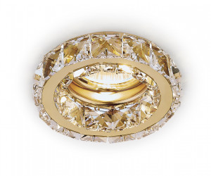 K112 CL/G золото/прозрачный хрусталь MR16