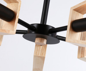 TR80495/5 BK/LW черный/светлое дерево E14/5 max 60W D620*430